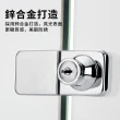 【ZIPJOY】玻璃櫥窗鎖 免開孔櫃門鎖 單門/雙門玻璃窗鎖 窗鎖 暗閂鎖 玻璃門鎖(展示櫃//櫥櫃/酒櫃/檔櫃)