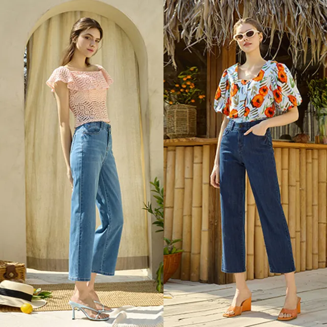 GGLT *Coolmax萊卡彈夏牛仔褲2件(U)