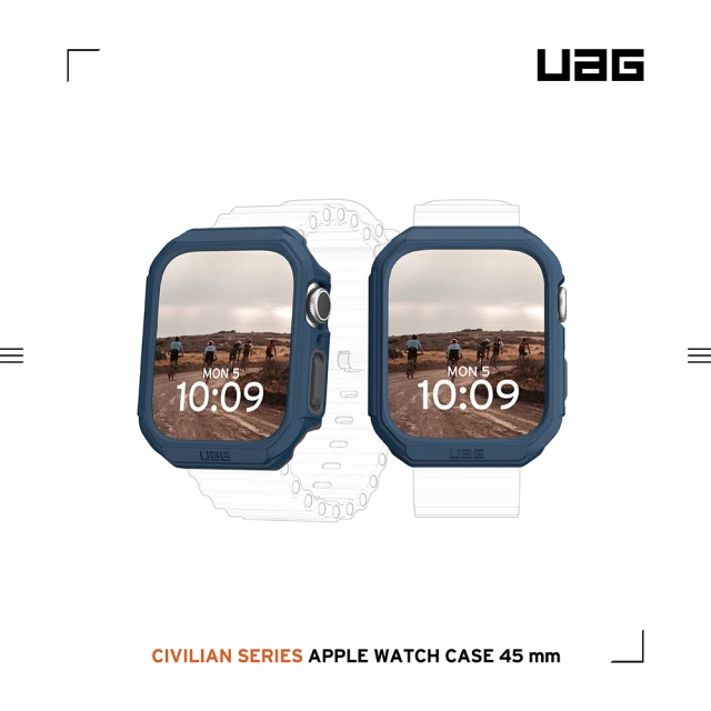 UAG Apple Watch 45mm 耐衝擊簡約保護殼-藍(適用S7、S8、S9)