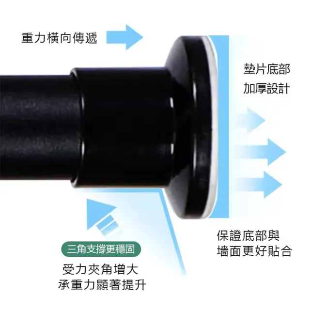 【寶盒百貨】130-240CM無印風免打孔伸縮桿(曬衣桿窗簾桿浴簾桿 陽台橫桿 門簾桿彈簧桿 超強承重)