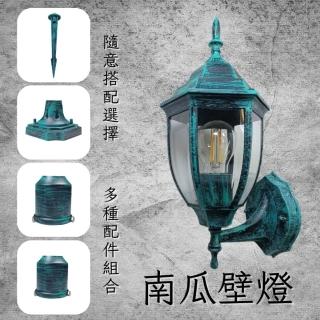 【彩渝】復古風格 青銅 古銅 南瓜壁燈(洗牆燈 led燈 E27燈 歐式壁燈 簡約壁燈 戶外防水燈)