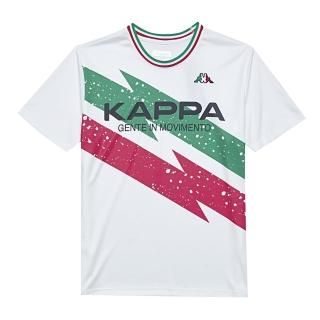 【KAPPA】義大利型男吸濕排汗速乾中性針織圓領衫(白 341732W001)