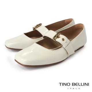 【TINO BELLINI 貝里尼】漆皮瑪莉珍鞋FSBT019-R(米白)