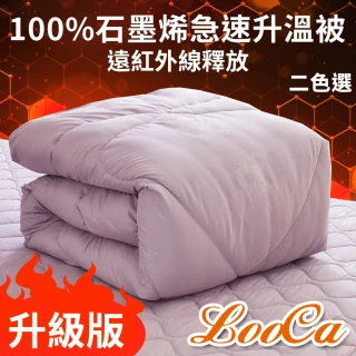 【LooCa】獨家★台灣製100%石墨烯遠紅外線能量被(循環被/吸濕排汗/健康抑菌/棉被/冬被★限量破盤)