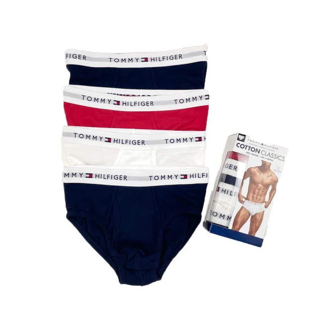 Tommy Hilfiger 四件盒裝 Tommy Hilfiger 開洞 純棉 三角褲 男 男性 送禮 湯米 內褲(三角褲)