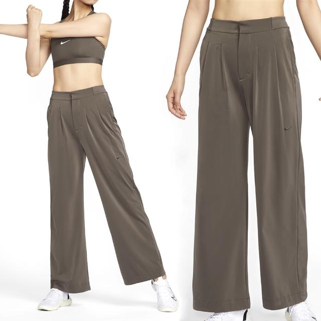 【NIKE 耐吉】Bliss Trouser 女款 咖棕色 運動 落地褲 寬鬆 訓練 透氣 休閒 長褲 FQ2167-004