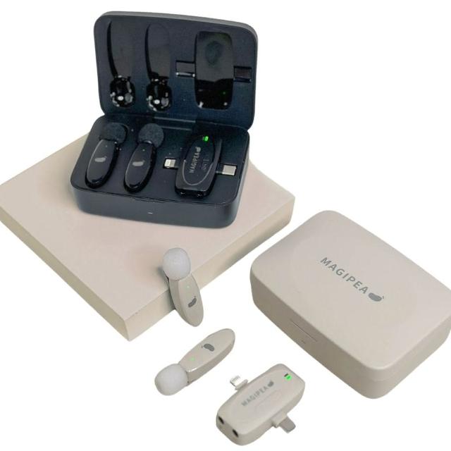 【MAGIPEA】美極品 雙麥好收音2.0  一對二手機收音麥克風 降噪麥克風 直播麥克風(麥克風附充電艙)