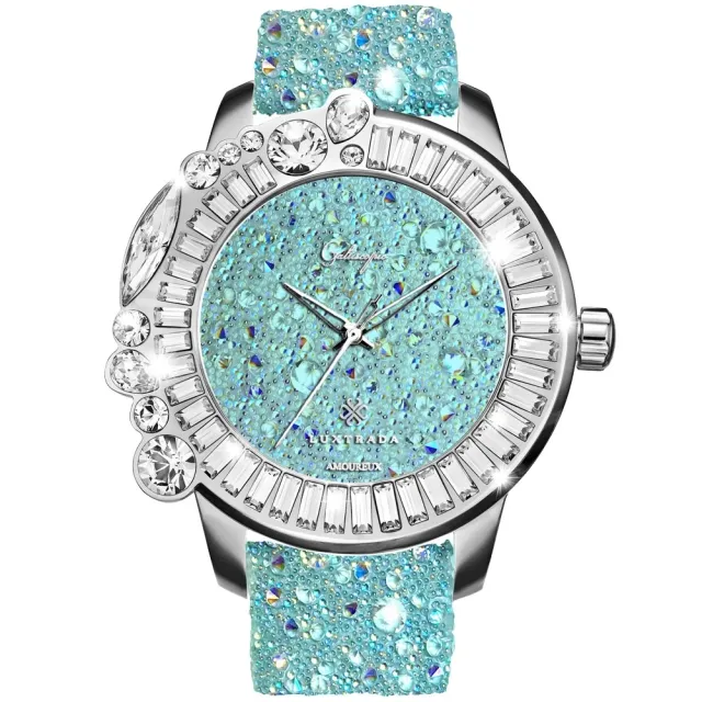 【Galtiscopio 迦堤】星鑽浪漫系列 閃耀晶鑽腕錶 48mm 母親節 送禮推薦 女生精品(AUSS001STQLS)