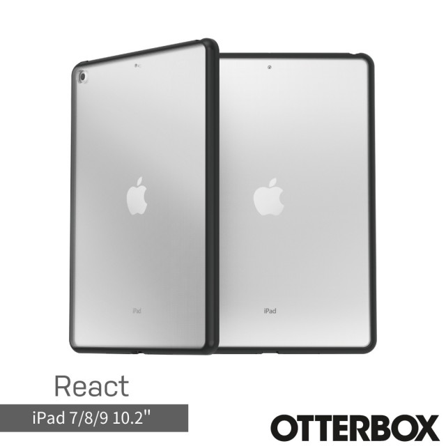 【OtterBox】iPad 10.2吋 React 輕透防摔殼(黑)