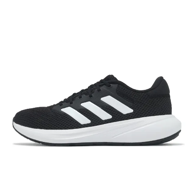 【adidas 愛迪達】慢跑鞋 Response Runner U 男鞋 女鞋 黑 白 入門款 緩衝 休閒 運動鞋 愛迪達(IH3579)