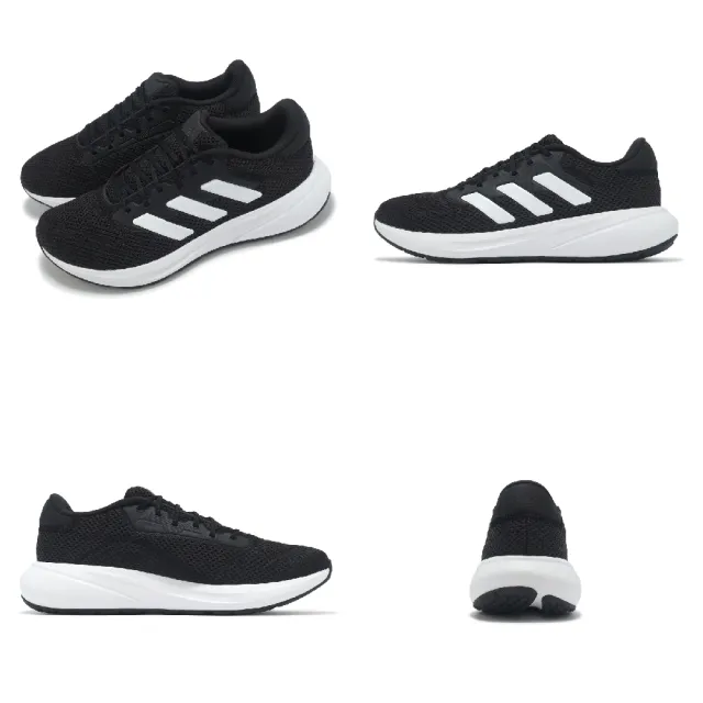 【adidas 愛迪達】慢跑鞋 Response Runner U 男鞋 女鞋 黑 白 入門款 緩衝 休閒 運動鞋 愛迪達(IH3579)