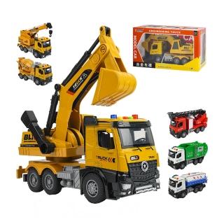 【888ezgo】1:16 合金聲光摩輪職業工程車系列（有展示盒）（燈光音樂說故事）（22881-6）