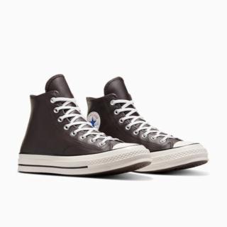 【CONVERSE】休閒鞋 男鞋 女鞋 帆布鞋 高筒 皮革 CHUCK 70 HI COFFEE NUTBLUEWHITE 咖啡 A10154C