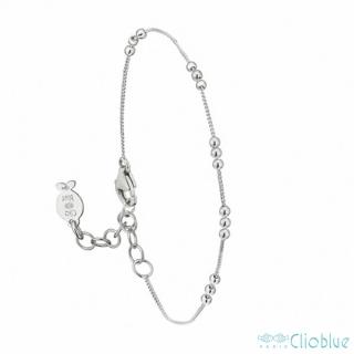 【CLIO BLUE】一串純銀珍珠手鍊 925純銀手鍊 雙魚 情人魚(法國巴黎品牌/925純銀)