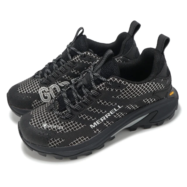 MERRELL 戶外鞋 Moab Speed 2 Reflective GTX 女鞋 黑 防水 黃金大底 登山鞋(ML038406)