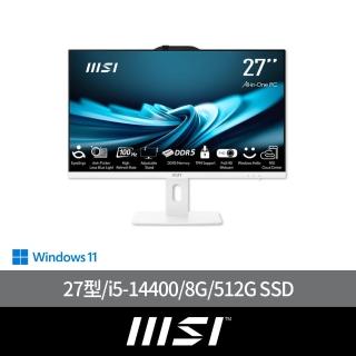 【MSI 微星】27型 i5 液晶電腦(PRO AP272P 14M-633TW/i5-14400/8G/512G SSD/Win11)