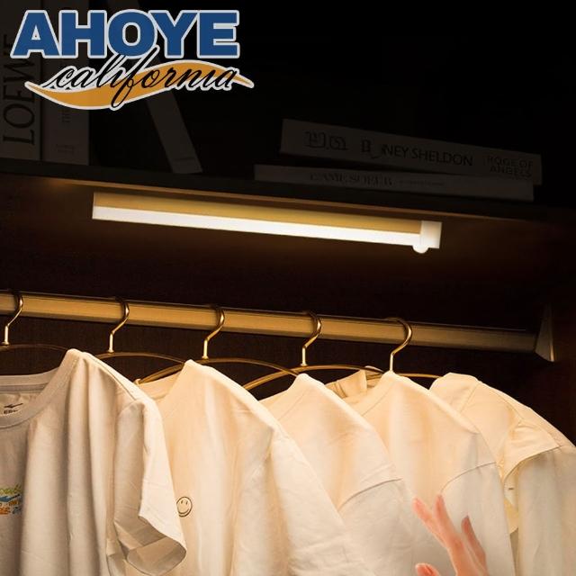 【AHOYE】長條感應燈 20CM-暖光-兩入組(小夜燈 led感應燈 led小夜燈)