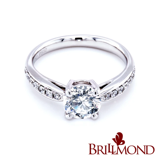 BRILLMOND JEWELRY GIA 天然鑽石 1克拉 PT950鉑金 經典四爪鑽戒(H/I1 PT950鉑金)