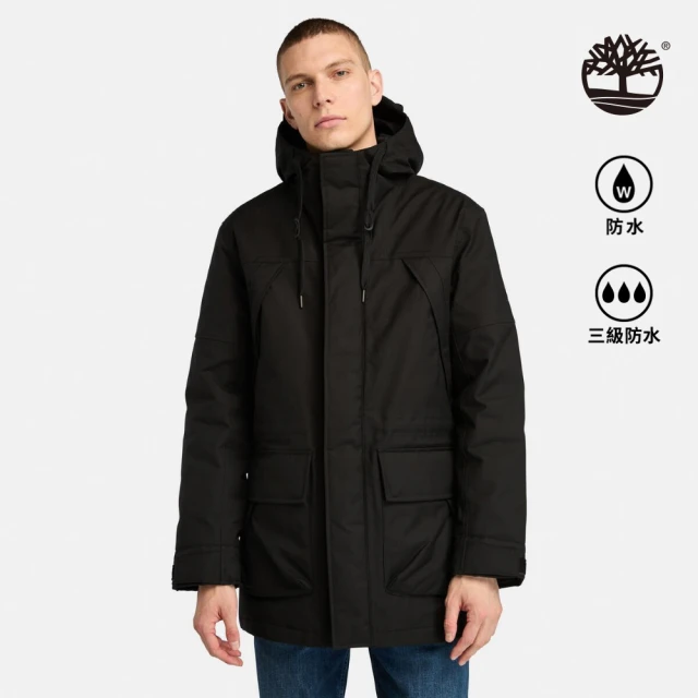 Timberland 男款黑色防水羽絨大衣(A44RG001)