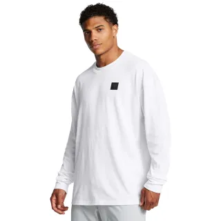 【UNDER ARMOUR】UA官方直營 男 巨石強森 Project Rock Cuffed 長袖T-Shirt_1386873-100(白色)