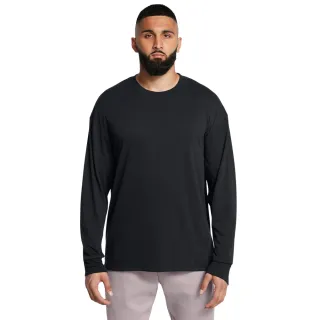 【UNDER ARMOUR】UA官方直營 男 Relaxed HWT 長袖T-Shirt_1384038-001(黑色)