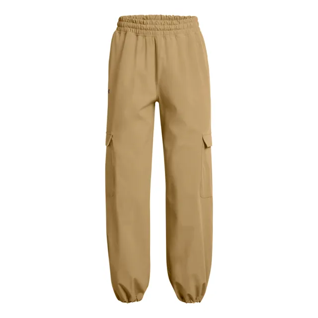 【UNDER ARMOUR】UA 女 Armoursport Woven Cargo長褲_1382696-263(卡其色)