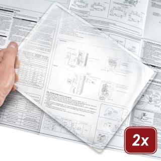 【CARSON 卡薾紳】Page硬式書頁放大鏡 2x / 物品觀察 老人閱讀 年長長者 輔助視力