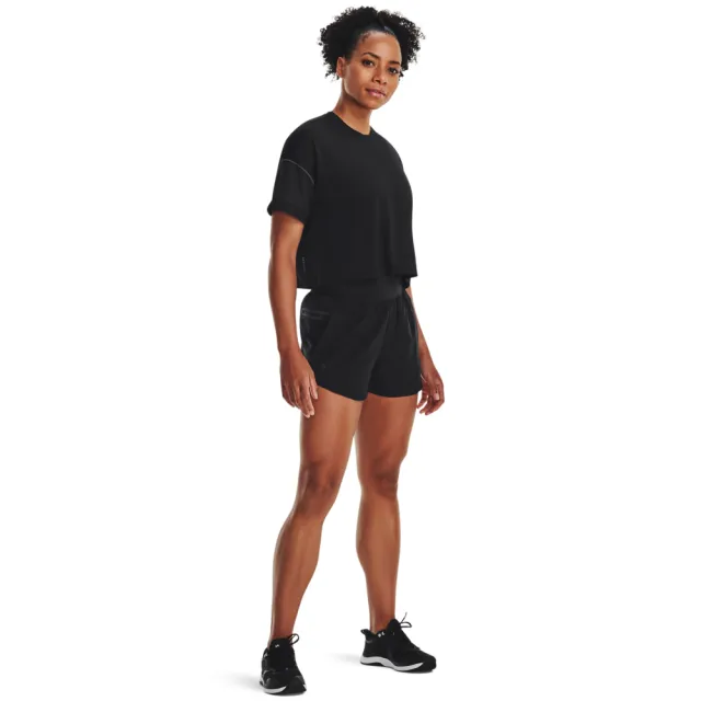 【UNDER ARMOUR】UA 女 Woven 短褲_1377555-001(黑)