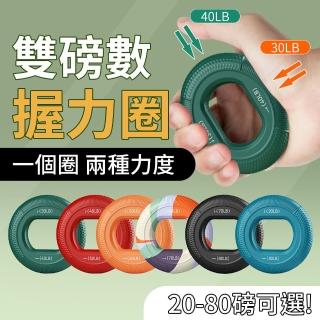 【YORI優裡】20-80磅 雙力度握力器(握力圈 握力球 指力器 握力環 手指訓練 男 手臂)