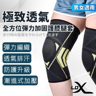 【LDX】極致透氣全方位彈力加固護膝腿套 兩只 護膝 專業高強度運動護膝 緩解關節疼痛(三色任選)