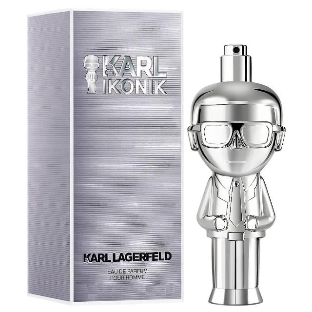 【KARL LAGERFELD 卡爾】Karl Lagerfeld Ikonik 時尚大帝 ‧ 極光銀男性淡香精 100ml(專櫃公司貨)