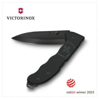 【VICTORINOX 瑞士維氏】Evoke BS Alox 折疊式獵刀 136mm/4用/極黑+黑(0.9415.DS23)