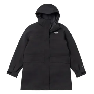 【The North Face 官方旗艦】北面女款黑色DryVent防水透氣保暖連帽羽絨內裡三合一外套｜89YPJK3