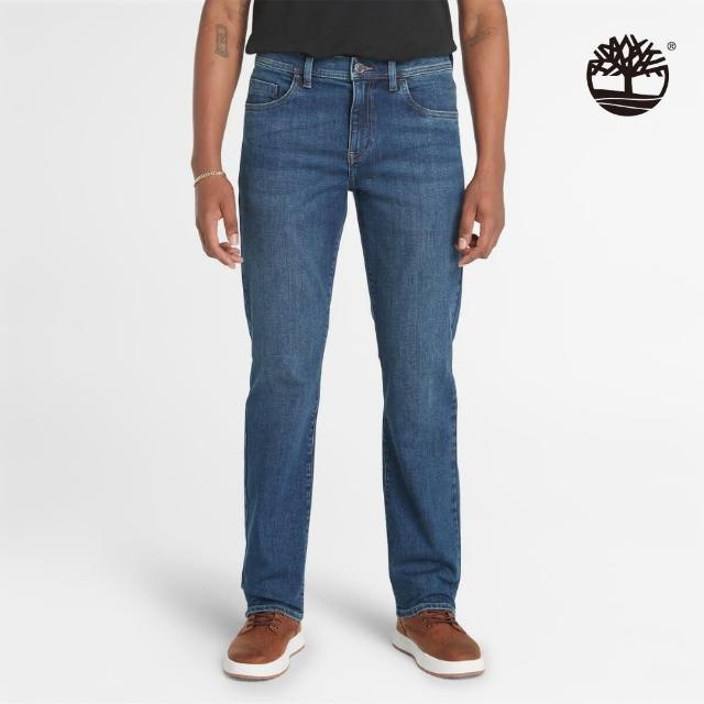 【Timberland】男款石板藍彈力牛仔褲(A2BU8971)