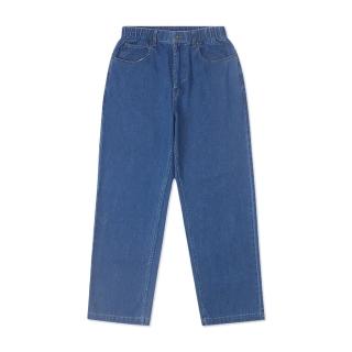 【CONVERSE】Open HEM Baggy DENIM Pant 男款 藍色 復古 牛仔 直筒褲 長褲 10027289-A01