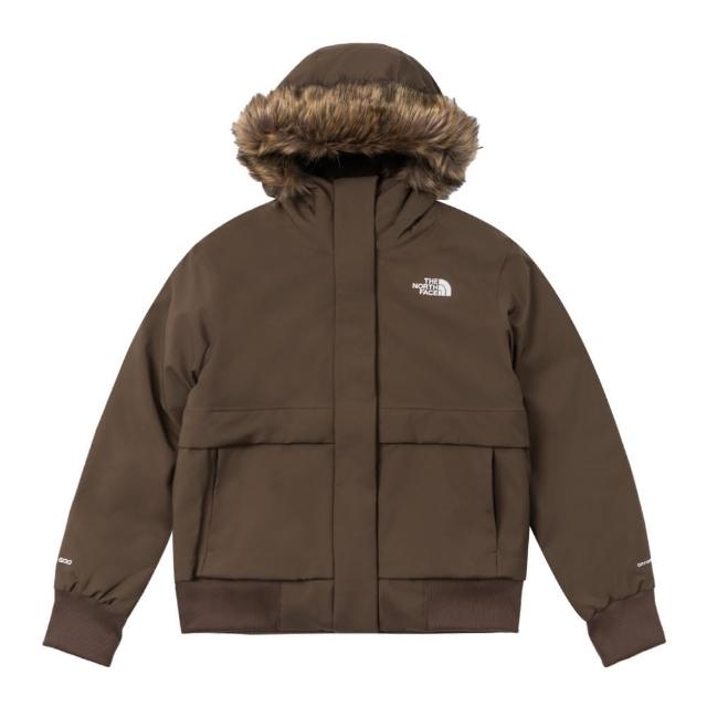 【The North Face】TNF 北臉 北面 防水透氣保暖連帽羽絨外套 W ARCTIC BOMBER - AP 女 棕(NF0A83SV1OI)