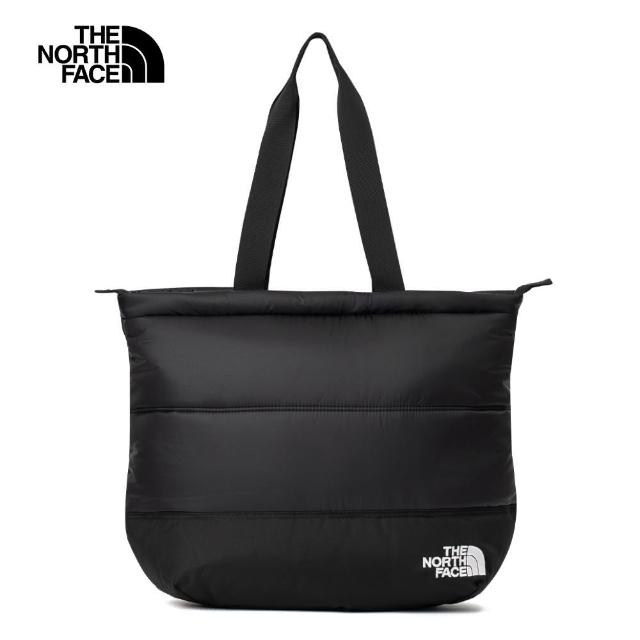 【The North Face】TNF 北臉 北面 休閒 品牌LOGO大容量休閒單肩包 NUPTSE TOTE 男 女 黑(NF0A81BU4H0)