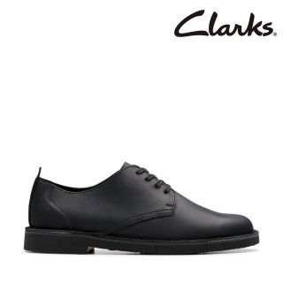 【Clarks】男鞋 Shepton Low 單層皮革簡約縫線素面休閒鞋(CLM79410C)