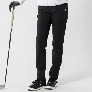 【LE COQ SPORTIF 公雞】高爾夫系列 女款黑色彈性抗UV內刷毛保暖高爾夫球褲QLU8J800