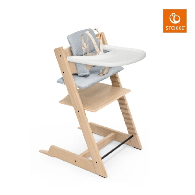 STOKKE Tripp Trapp成長椅6m+經典組合-橡木(兒童/餐椅/學習椅)