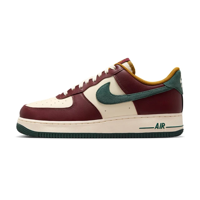 NIKE 耐吉 Air Force 1”07 LV8 男鞋 棕紅色 AF1 學院風 經典 皮革 低筒 休閒鞋 HQ3612-113