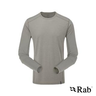 【RAB】Syncrino Base LS Tee 羊毛混紡長袖排汗衣 男款 石灰 #QBL32