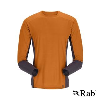 【RAB】Syncrino Base LS Tee 羊毛混紡長袖排汗衣 男款 橙橘 #QBL32