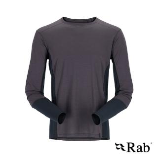 【RAB】Syncrino Base LS Tee 羊毛混紡長袖排汗衣 男款 石墨灰 #QBL32