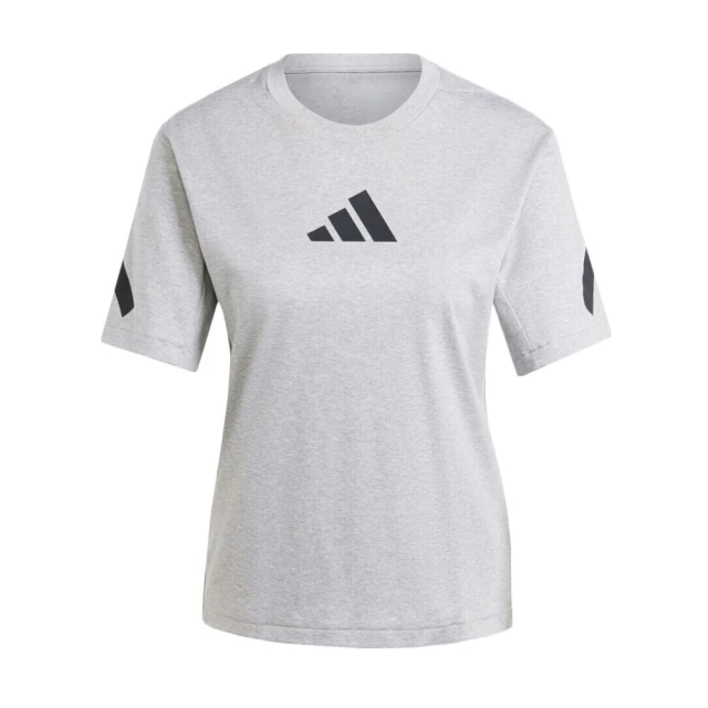 adidas 愛迪達 W Z.N.E. Tee 女 短袖 上衣 T恤 運動 訓練 休閒 舒適 簡約 灰(JD9590)