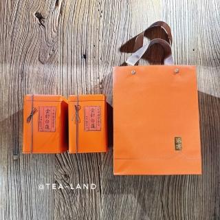 【茶韻】普洱茶九0年代極品金針白蓮熟散茶陳期20餘年200gX2吉橘雙罐組(普洱茶禮盒 附提袋)