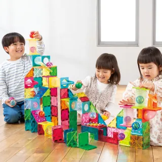 【People】益智磁性積木-滾球滑道超級豪華組DX(1.5歲- / 磁力片)