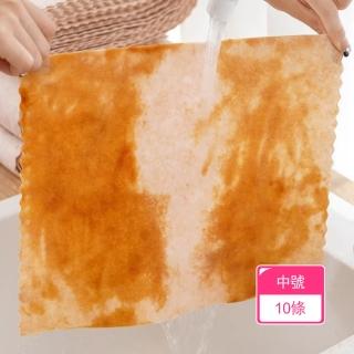 【茉家】居家加厚款去汙不沾油絲瓜纖維抹布(中號10條)