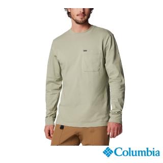 【Columbia 哥倫比亞】男款-UPF30長袖上衣-灰綠(UAE38490GG/IF)