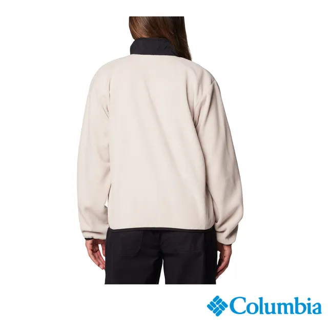 【Columbia 哥倫比亞】女款-刷毛立領外套-卡其(UAR06840KI/IF)